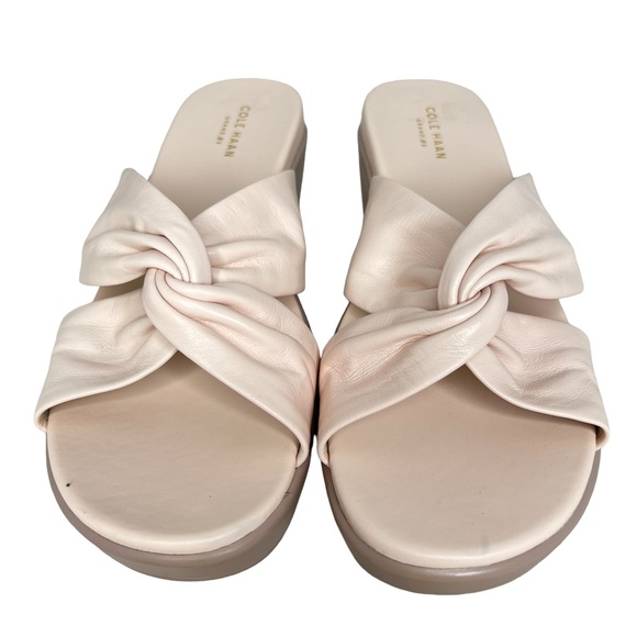 Cole Haan Grand.0S Blush Leather Platform Slip-on Sandals Mules 10.5B VG… - Picture 2 of 12